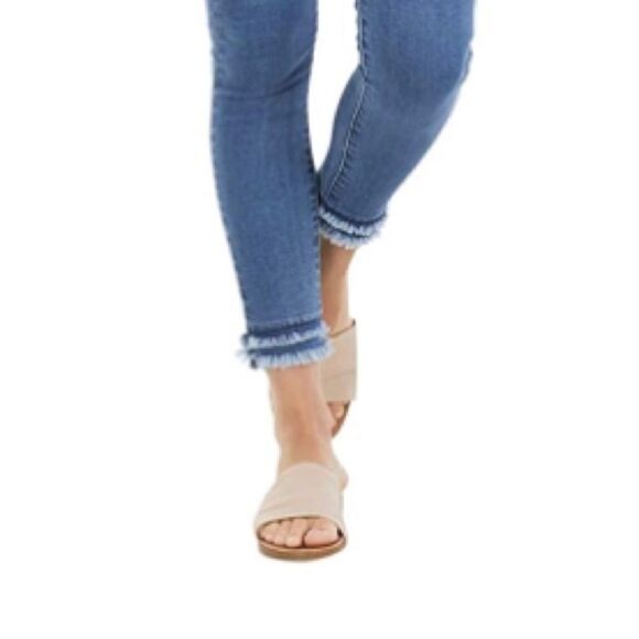 Mud Pie Blue Harlyn Fringe Jeans size Small D30 - Picture 3 of 9